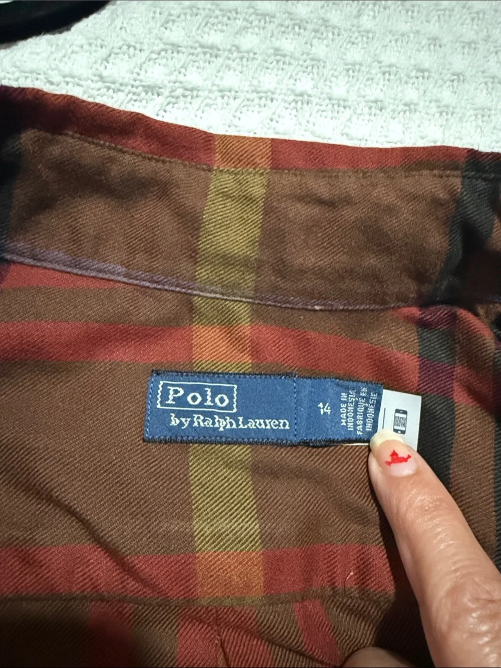 Polo by Ralph Lauren Red and Brown Plaid Button-Down Shirt